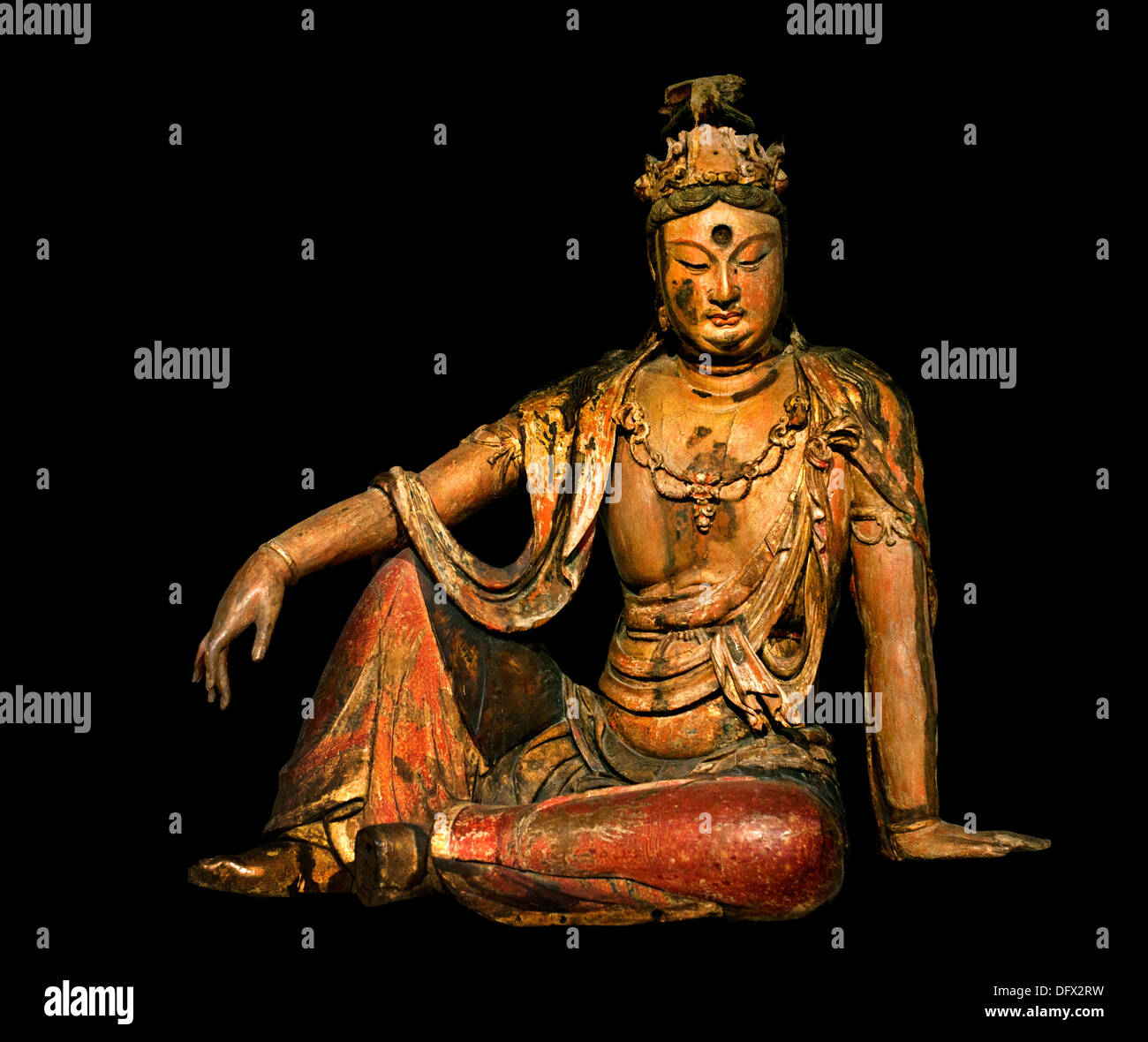 Guanyin divinité Buddist ( Sauveur de personnes en péril ) Chinese Chine Shanxi 12 ème siècle Museum Banque D'Images