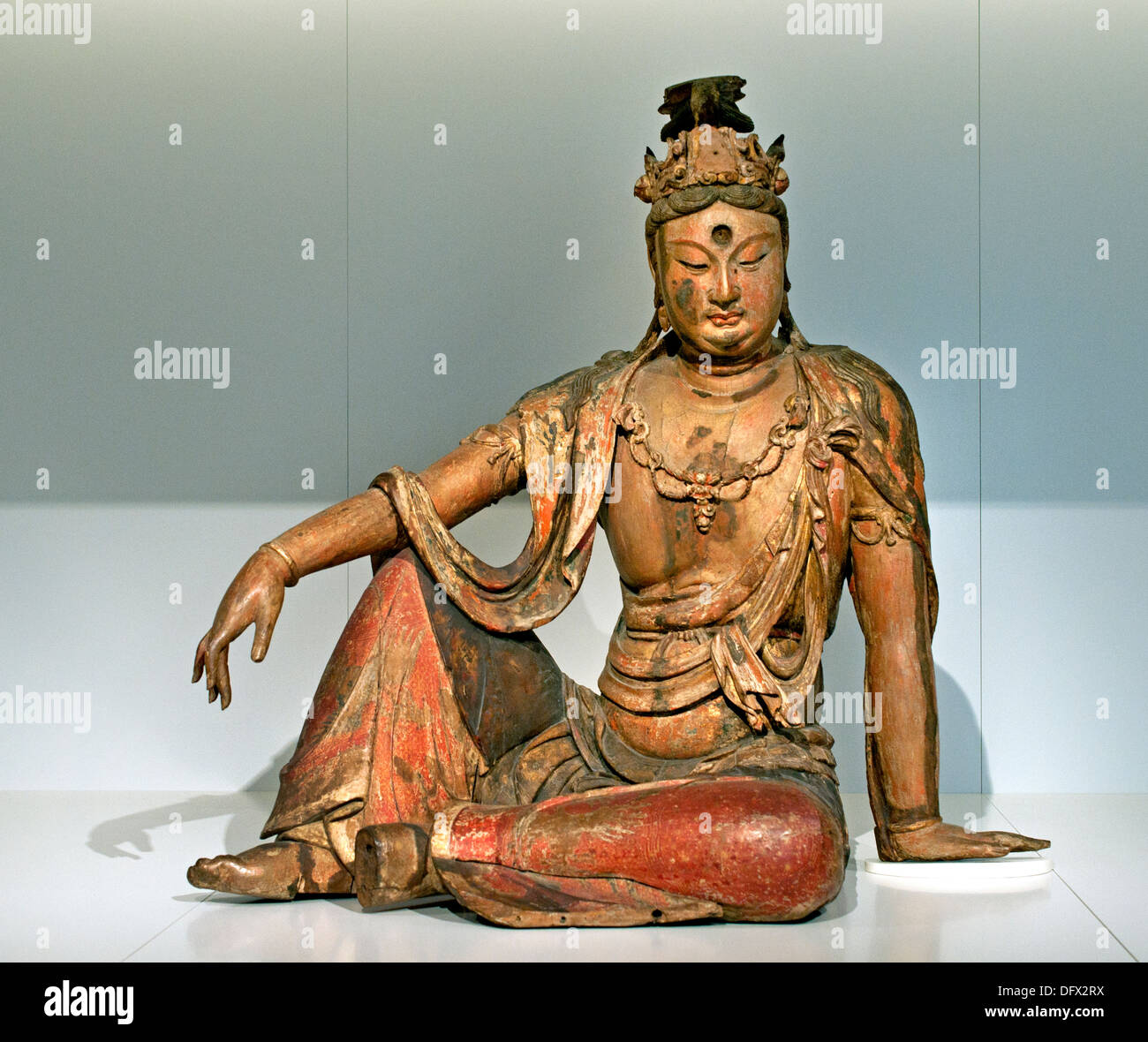 Déité bouddhiste Guanyin ( Sauveur de personnes en péril ) Chinese Chine Shanxi 12 ème siècle Museum Banque D'Images