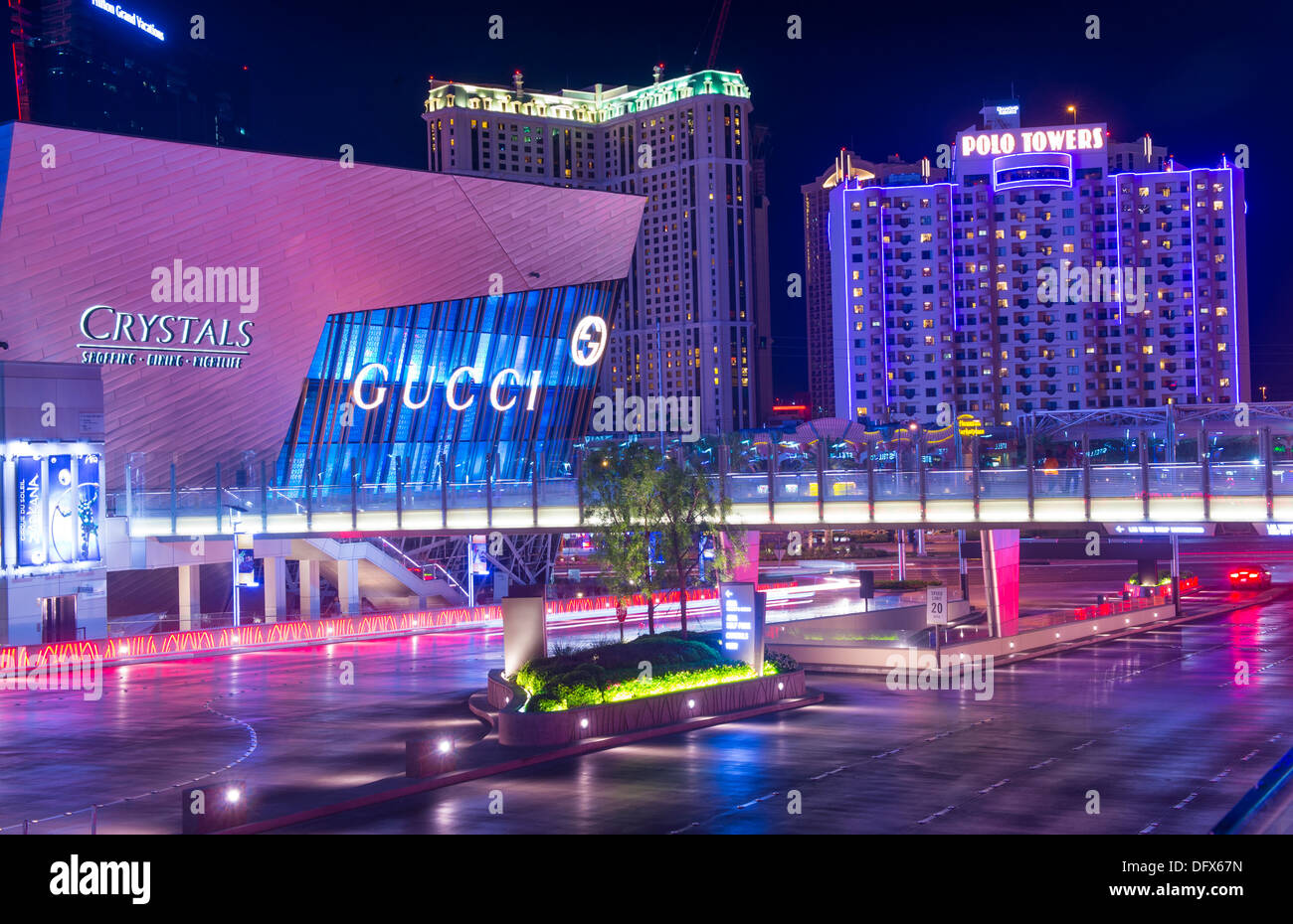Les cristaux Mall de Las Vegas Strip Banque D'Images