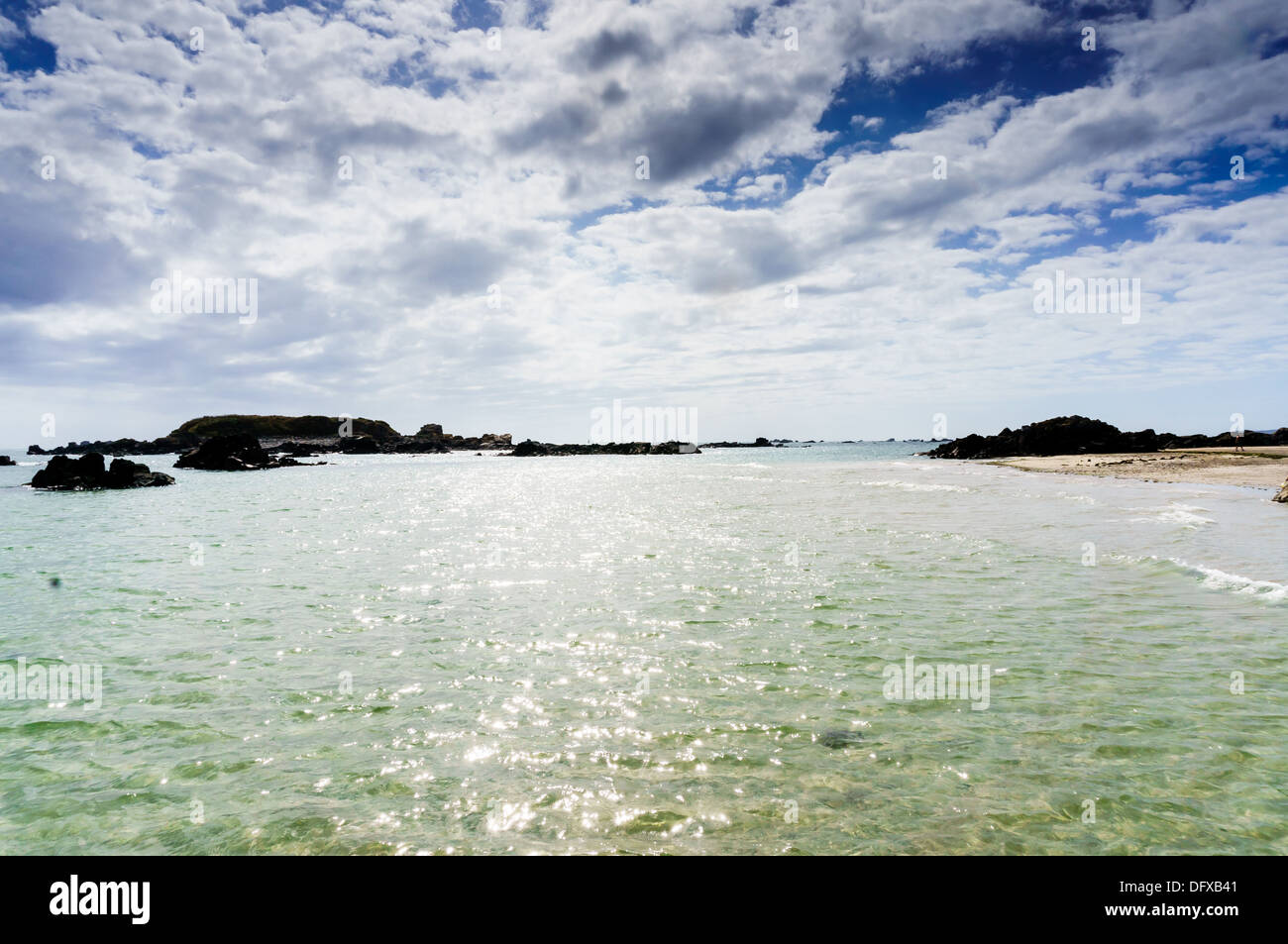 Green Island sur la côte Est de l'îles Jersey Channnel Banque D'Images