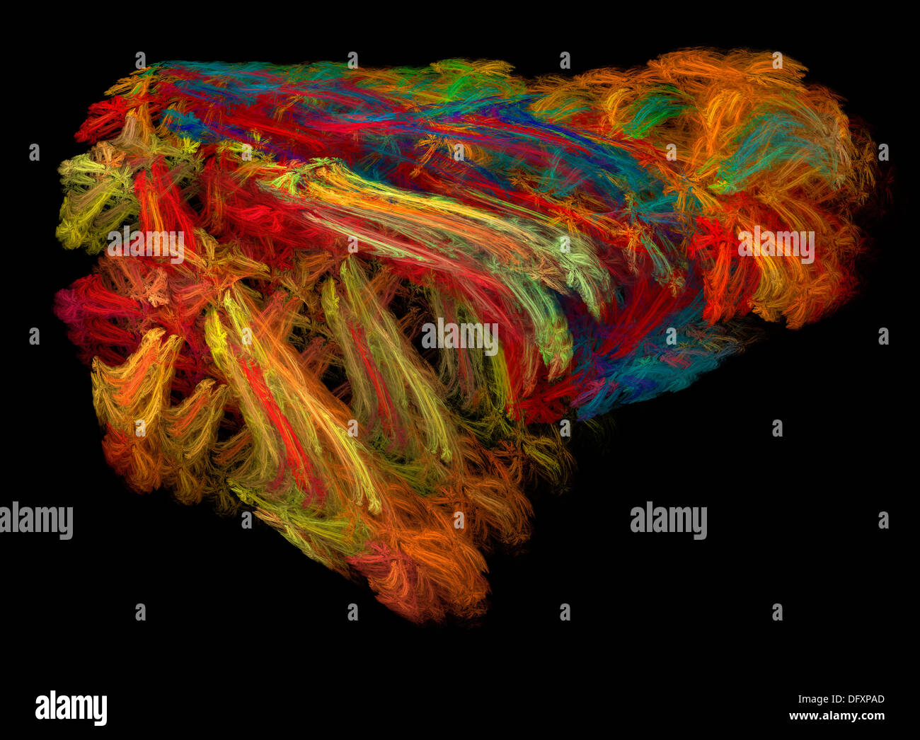 Interwoven, un résumé de l'image fractale. Banque D'Images