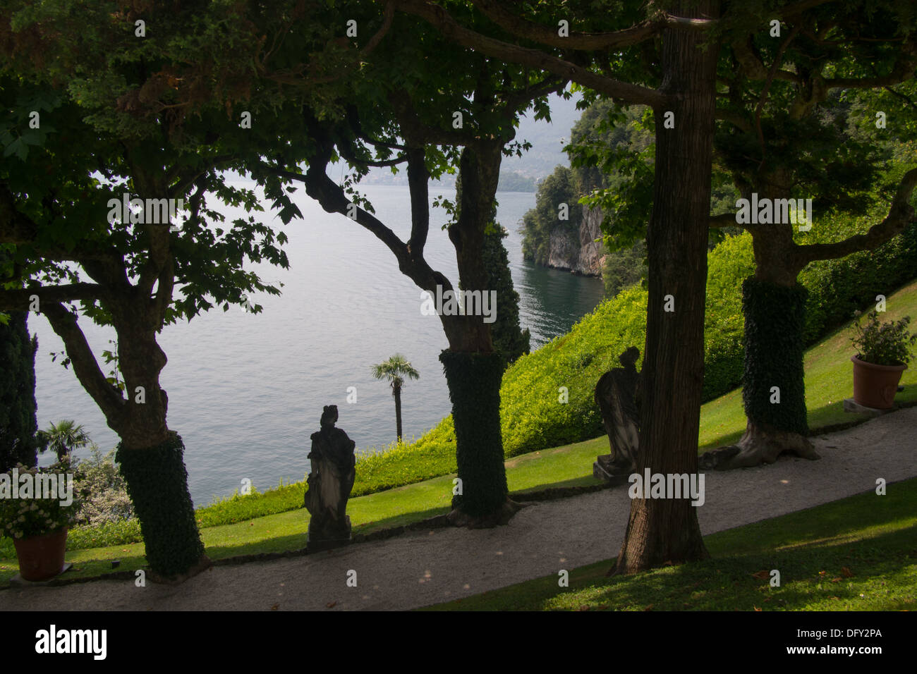 Villa del Balbianello, Lezzeno, Lac de Côme, Lombardie, Italie Banque D'Images