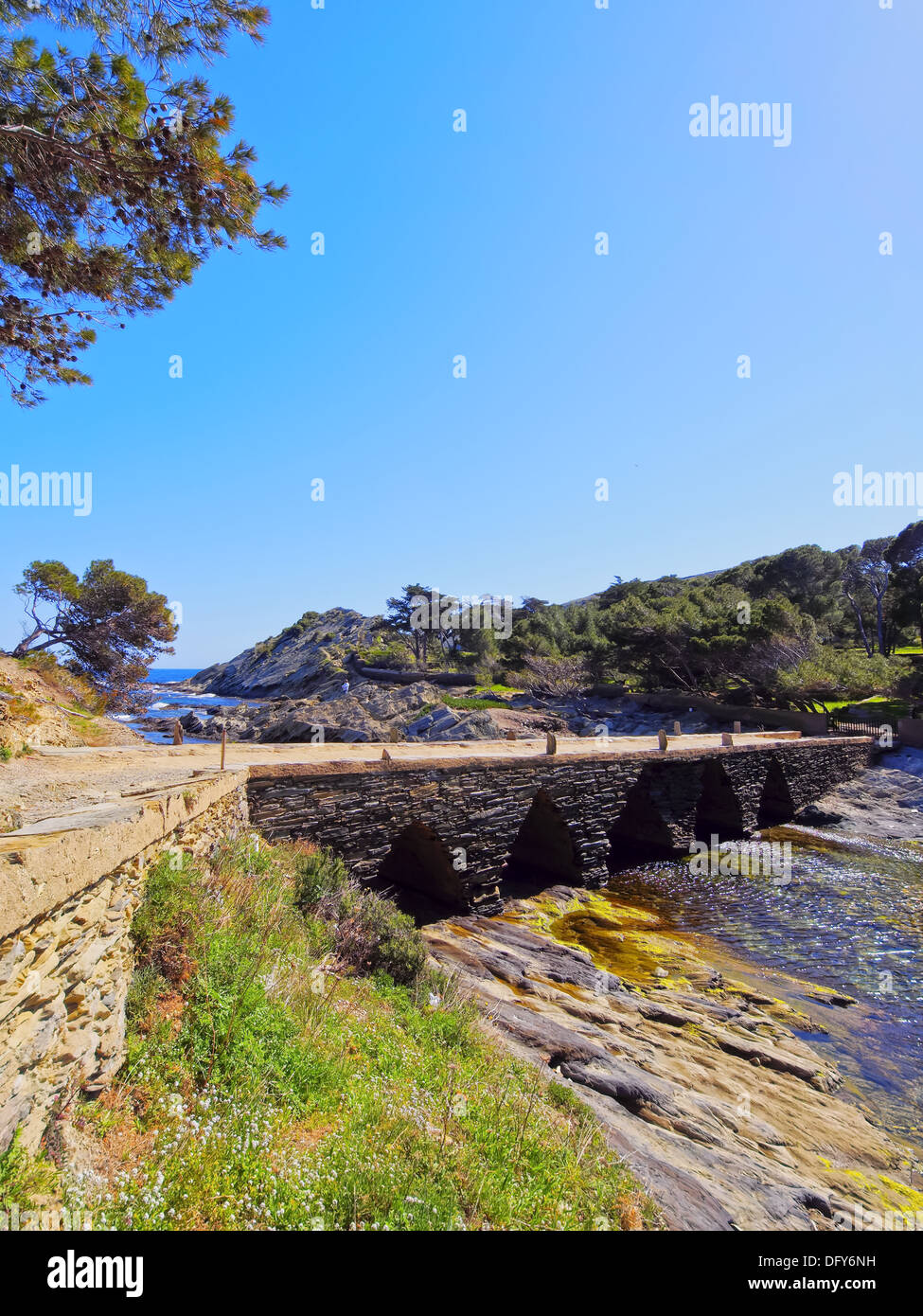 Paysage de la Costa Brava sur le Cap de Creus près de Cadaqués, Catalogne, Espagne Banque D'Images