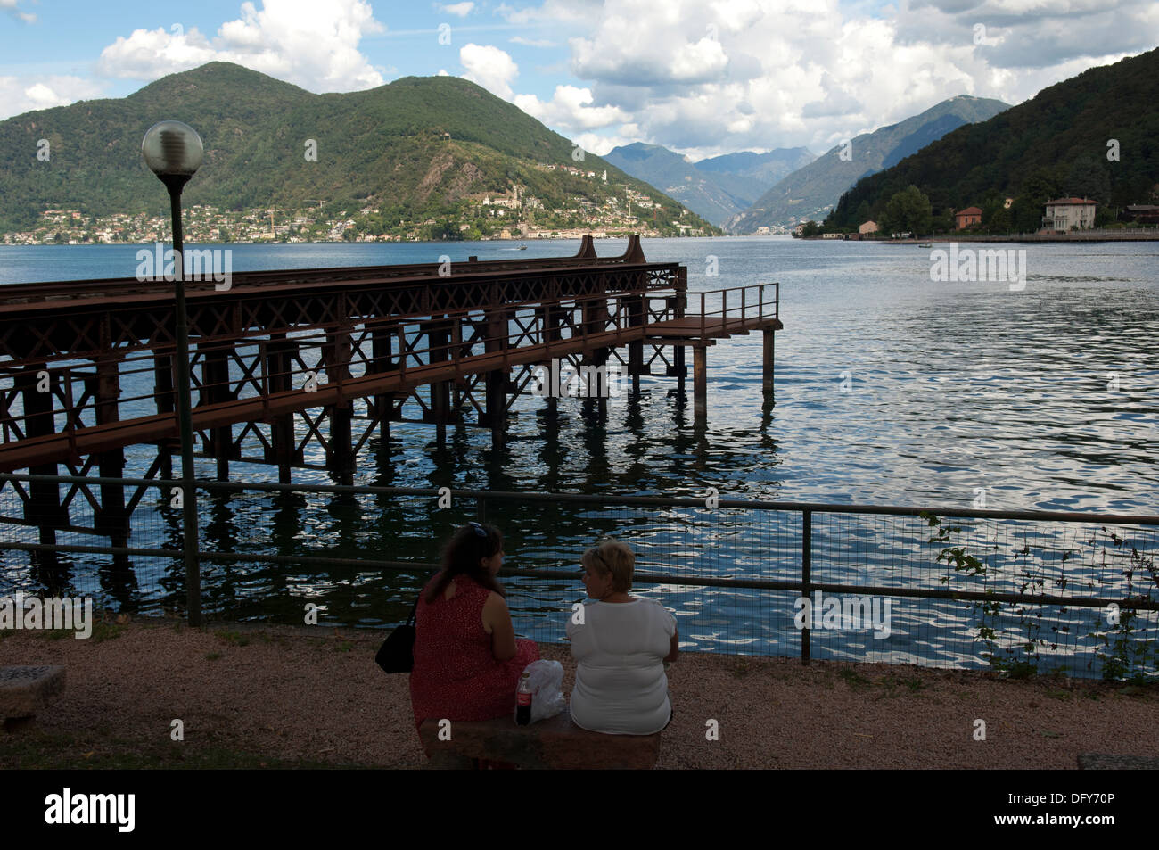L'Italie, le lac de Lugano, Porto Ceresio, voyage, personne, le lac, le jour, Banque D'Images