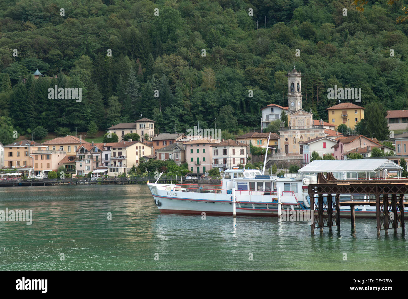 L'Italie, le lac de Lugano, Porto Ceresio, voyage, personne, le lac, le jour, Banque D'Images