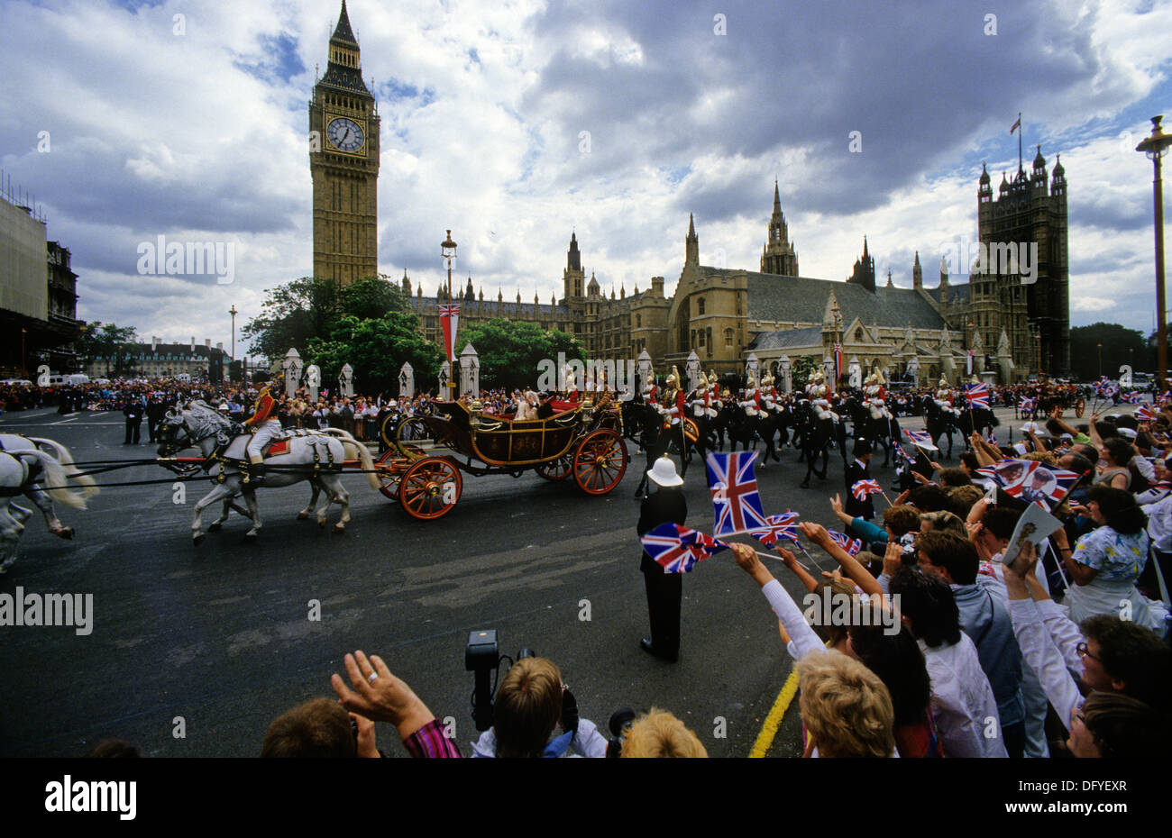 Le mariage du Prince Andrew à Sarah Ferguson, Londres. Juillet 1986 Banque D'Images