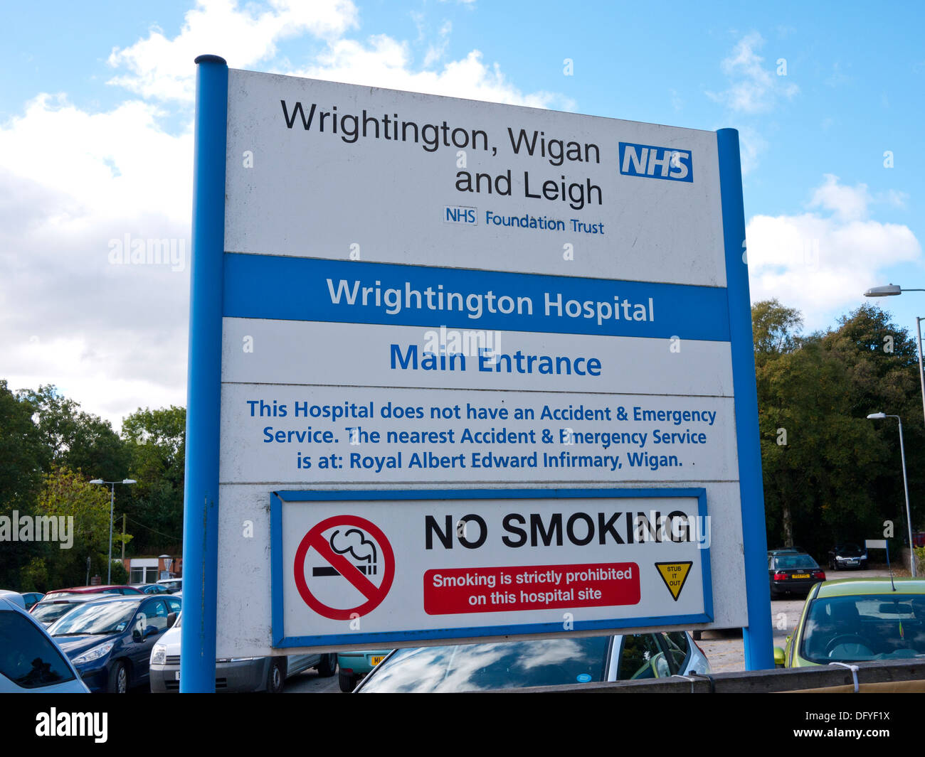 Wrightington Hospital, Appley Bridge, Wigan, Lancashire, Royaume-Uni. Banque D'Images