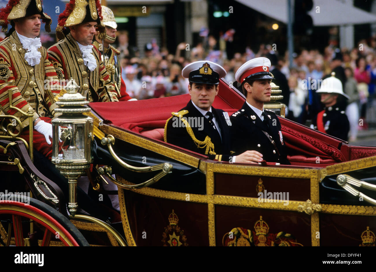 Le mariage du Prince Andrew à Sarah Ferguson, Londres. Juillet 1986 Banque D'Images