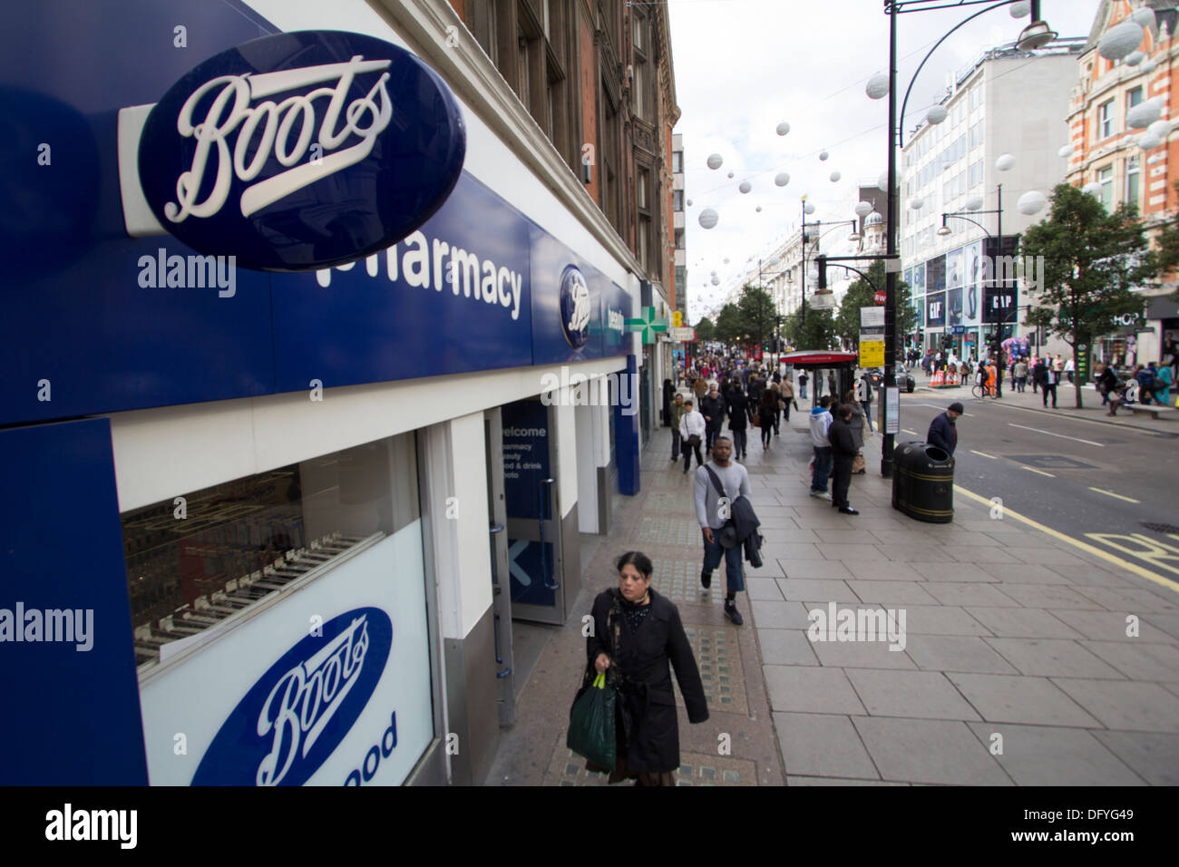 Boots the Chemist pharmacy Oxford Street London Alliance Boots Banque D'Images