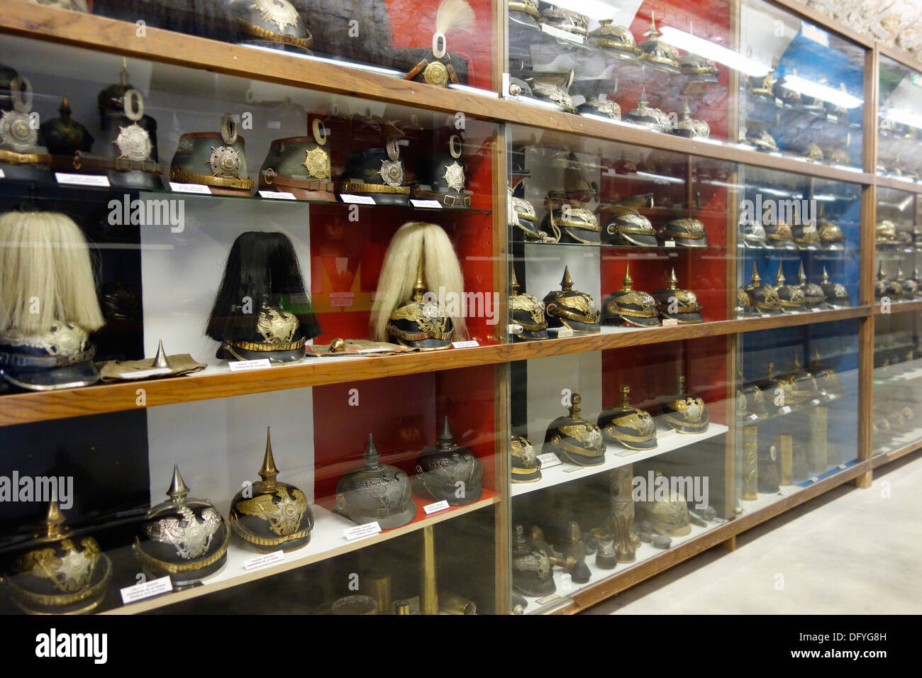 Première Guerre mondiale, un couvre-chef de l'armée allemande à la PREMIÈRE GUERRE MONDIALE collection fort de la Pompelle, bataille de la Marne, Puisieulx, Reims, France Banque D'Images