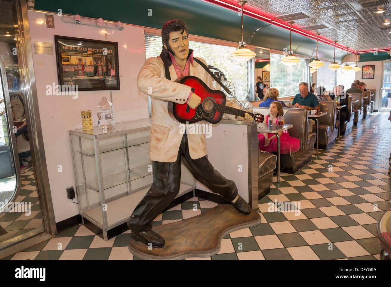 Taille de la vie à l'Elvis Diner en haute Springs en Floride. Banque D'Images