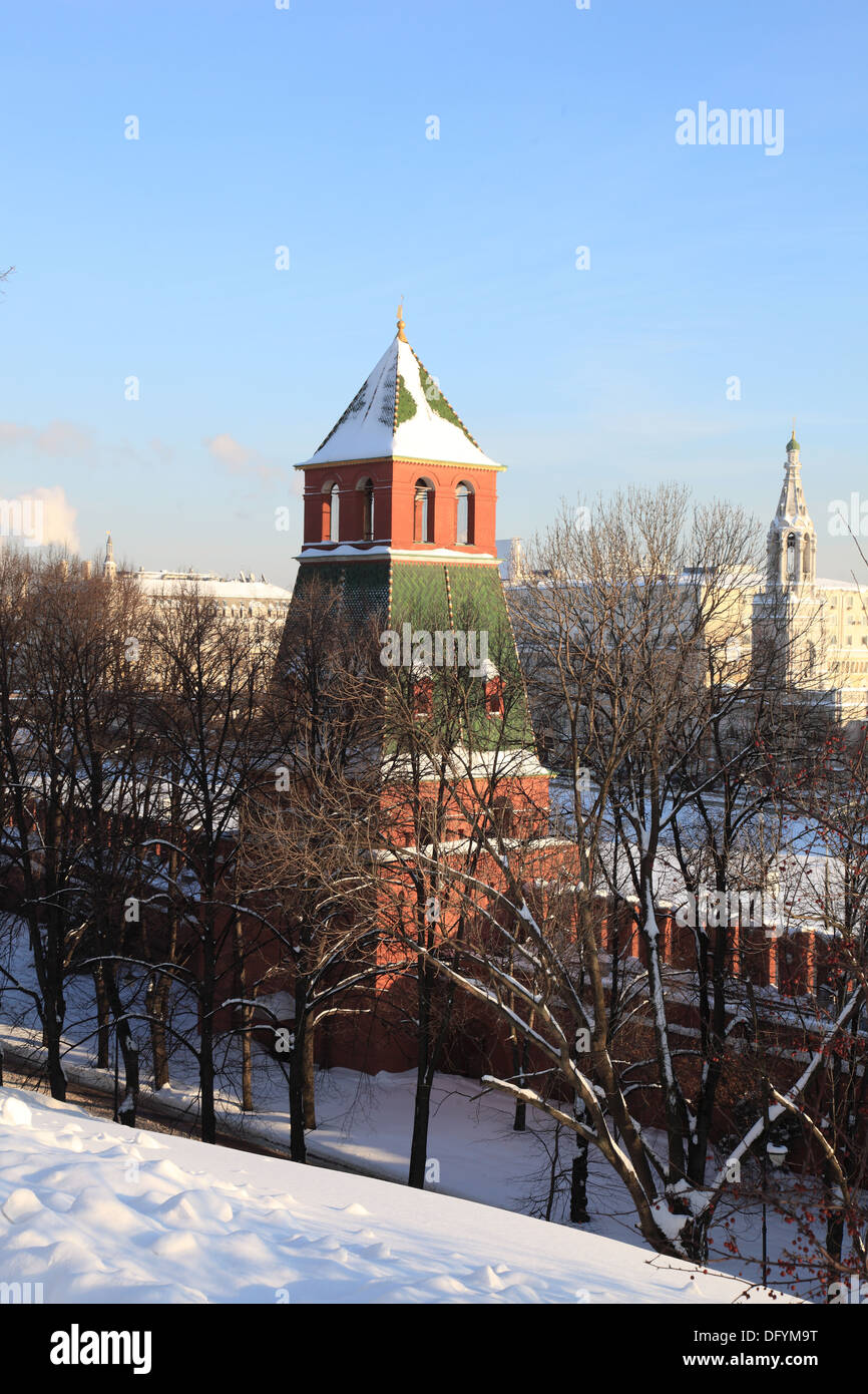 Les cathédrales du Kremlin de Moscou-Ivan le Grand clocher et la cathédrale de l'Archange Banque D'Images