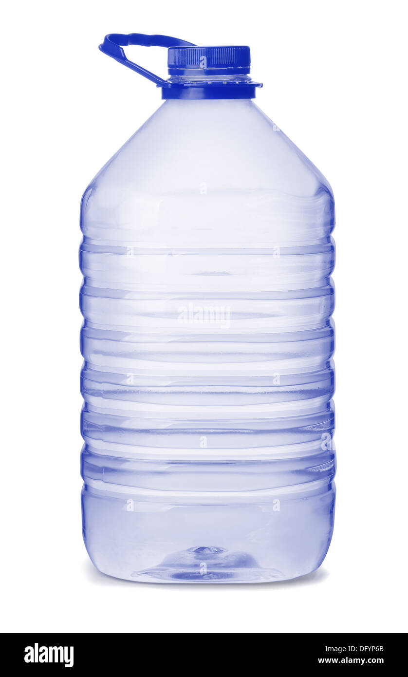Grande bouteille à eau isolated on white Banque D'Images