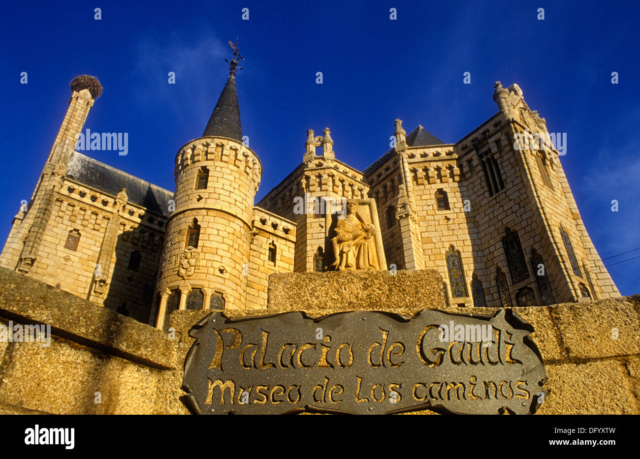 Palacio Episcopal, par Gaudi. Astorga. LeÃ³N province. L'Espagne. Camino de Santiago Banque D'Images