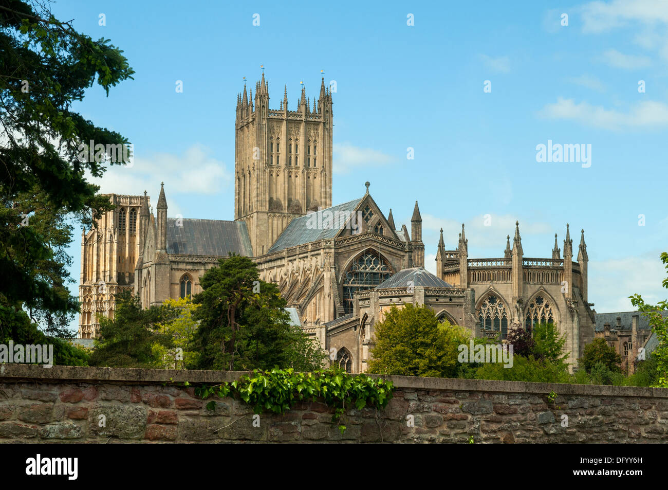 Wells Cathedral, Wells, Somerset, Angleterre Banque D'Images