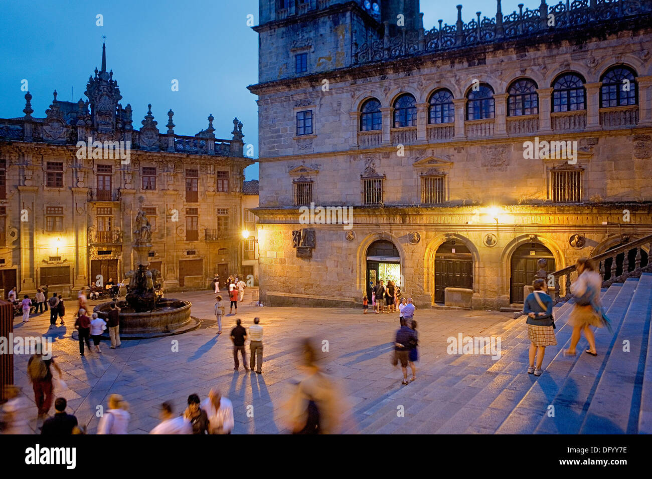 Praza das PraterÃ-as. Santiago de Compostela. CoruÃ±une province.L'Espagne. Camino de Santiago Banque D'Images