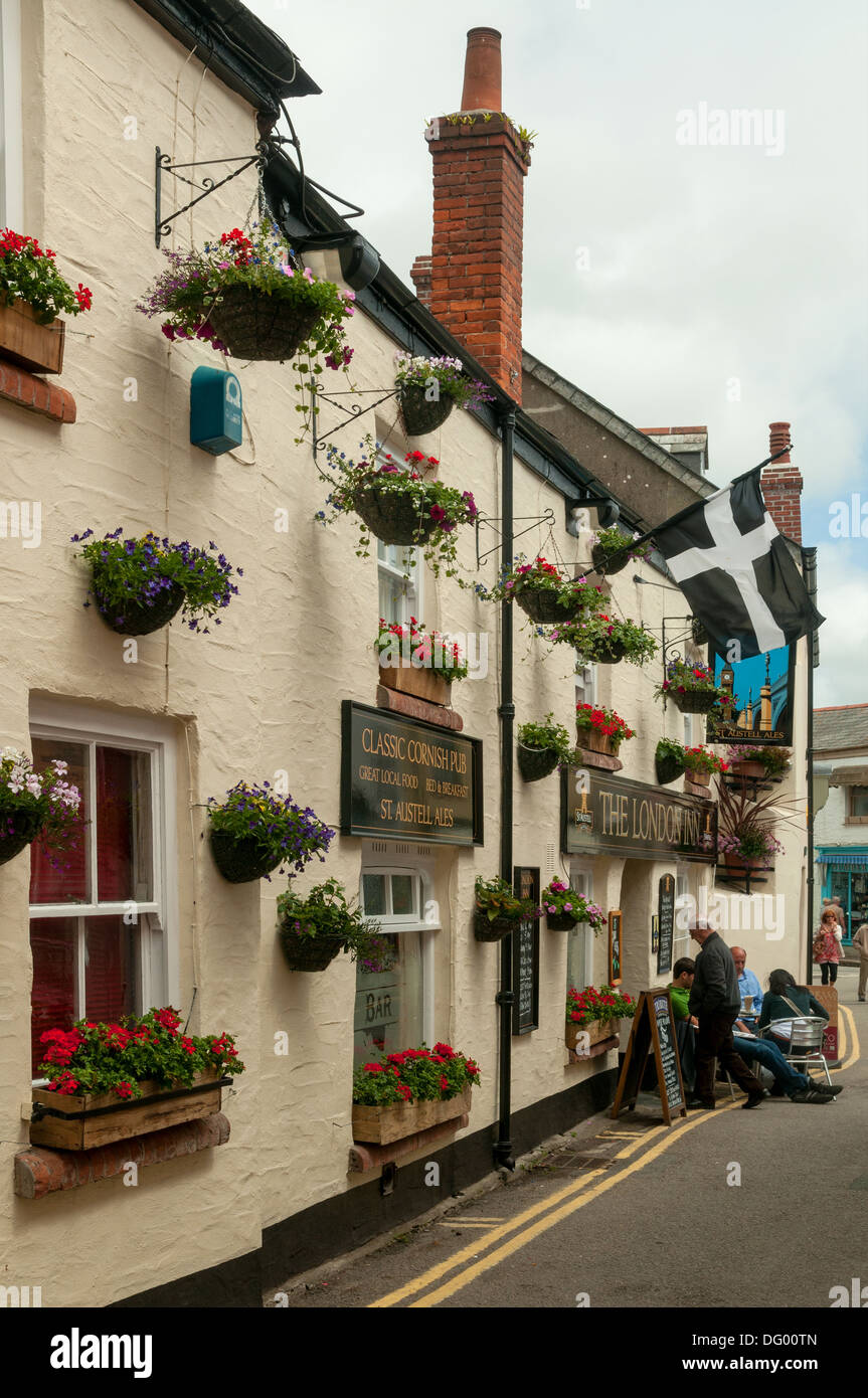 Vieille Pub à Padstow, Cornwall, Angleterre Banque D'Images