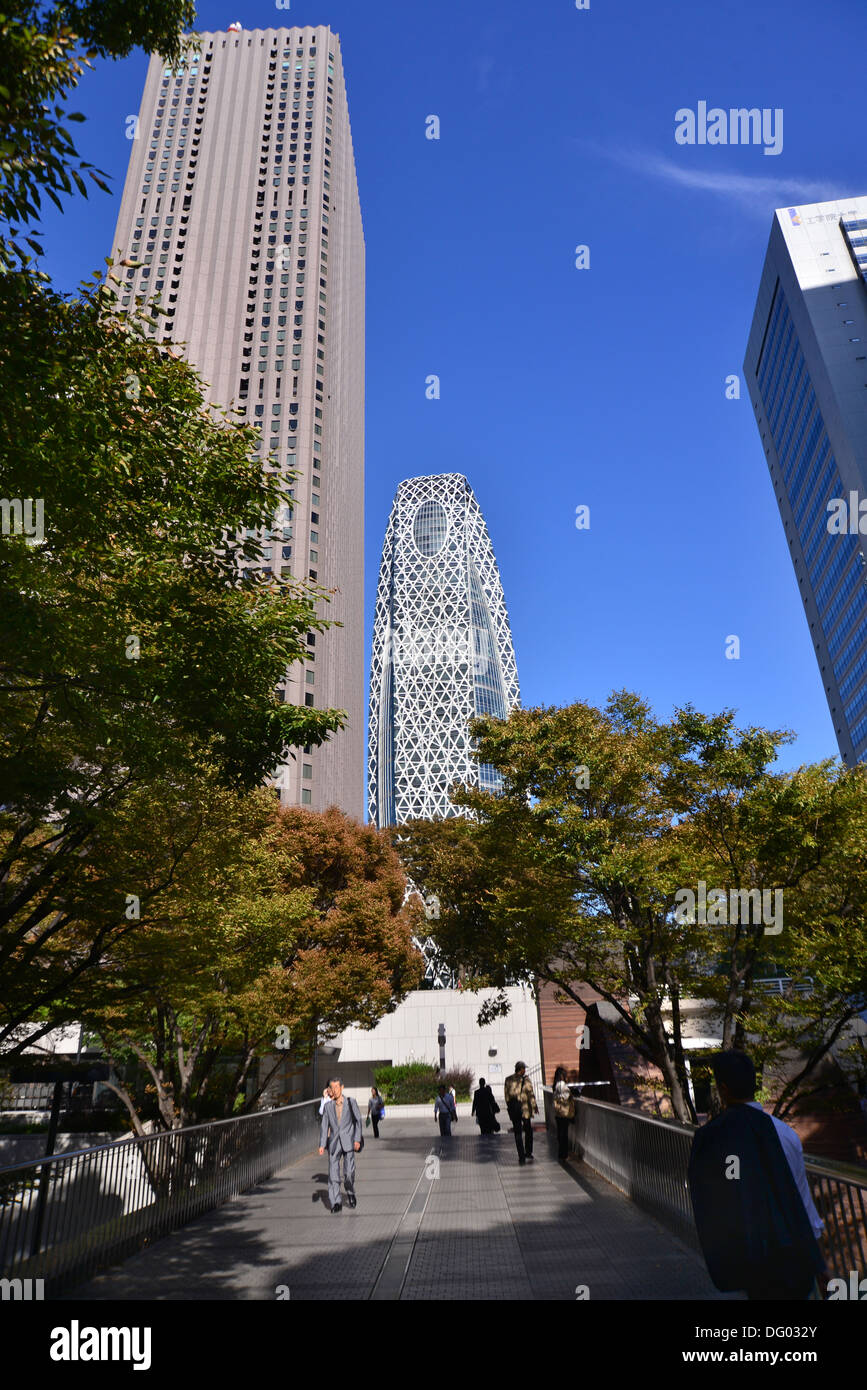 Côté ouest de la gare de Shinjuku il y a beaucoup de ciel gratte-ciel. Banque D'Images