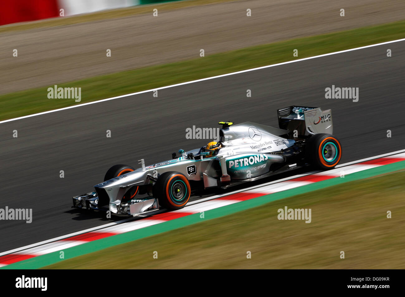 Suzuka, au Japon. 11 octobre 2013. Sport Automobile : Championnat du Monde de Formule 1 de la FIA 2013, Grand Prix du Japon, # 10 Lewis Hamilton (GBR, Mercedes AMG Petronas F1 Team), Photo : Hoch Zwei / photo alliance/dpa/Alamy Live News Banque D'Images