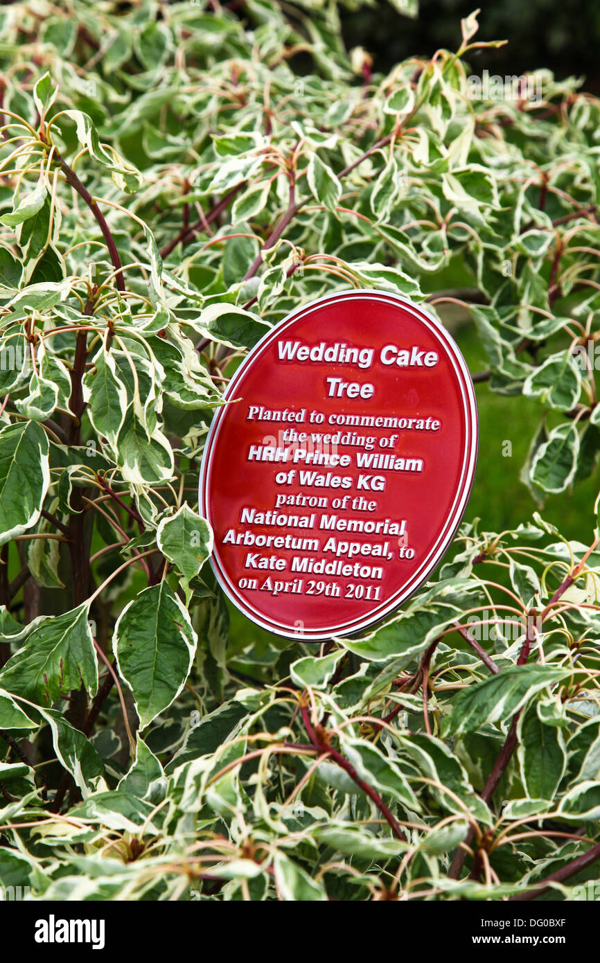 Arbre Genealogique Gateau De Mariage Plaque A La National Memorial Arboretum Alrewas Pres De Lichfield Dans Le Staffordshire Angleterre Ru Photo Stock Alamy