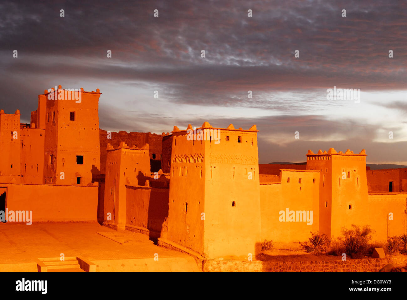 Casbah de Taourirt à Ouarzazate, Maroc Banque D'Images