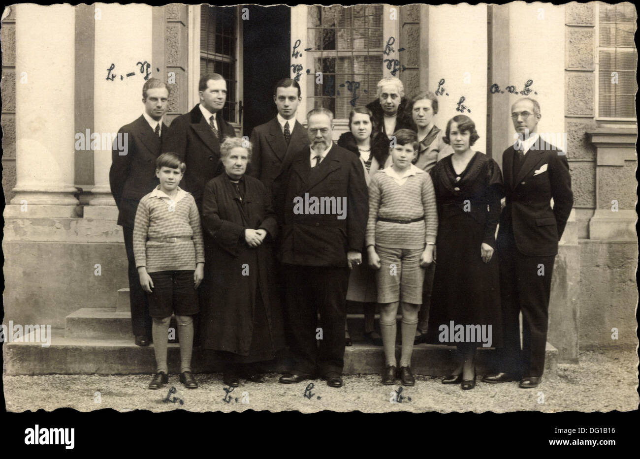 Kaiser Wilhelm II AK 6 mit seinen Söhnen Liersch à Berlin, 4586 ; Banque D'Images