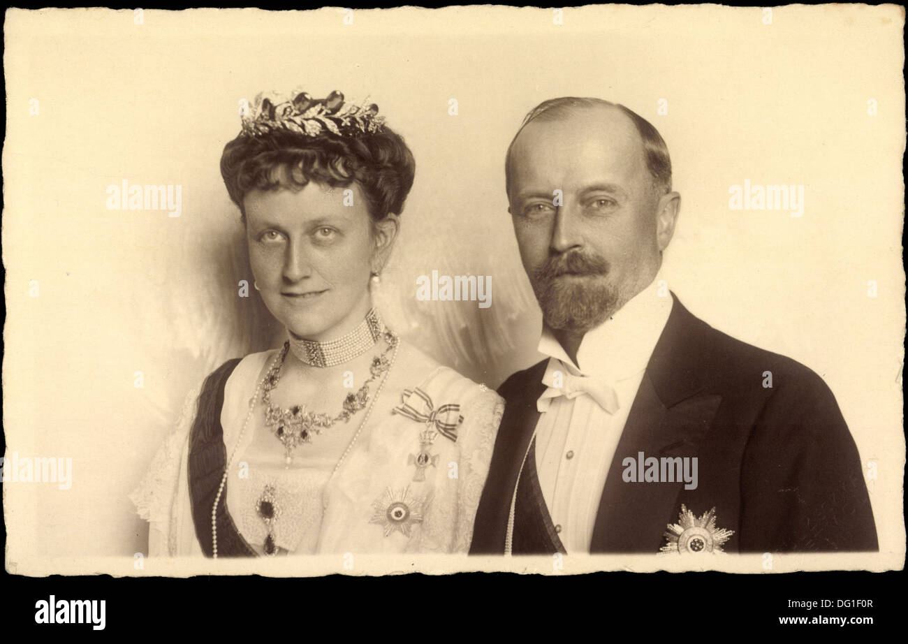 Monarchie adel deutschland adel lippe ansichtskarte postkarte historisch Banque de photographies