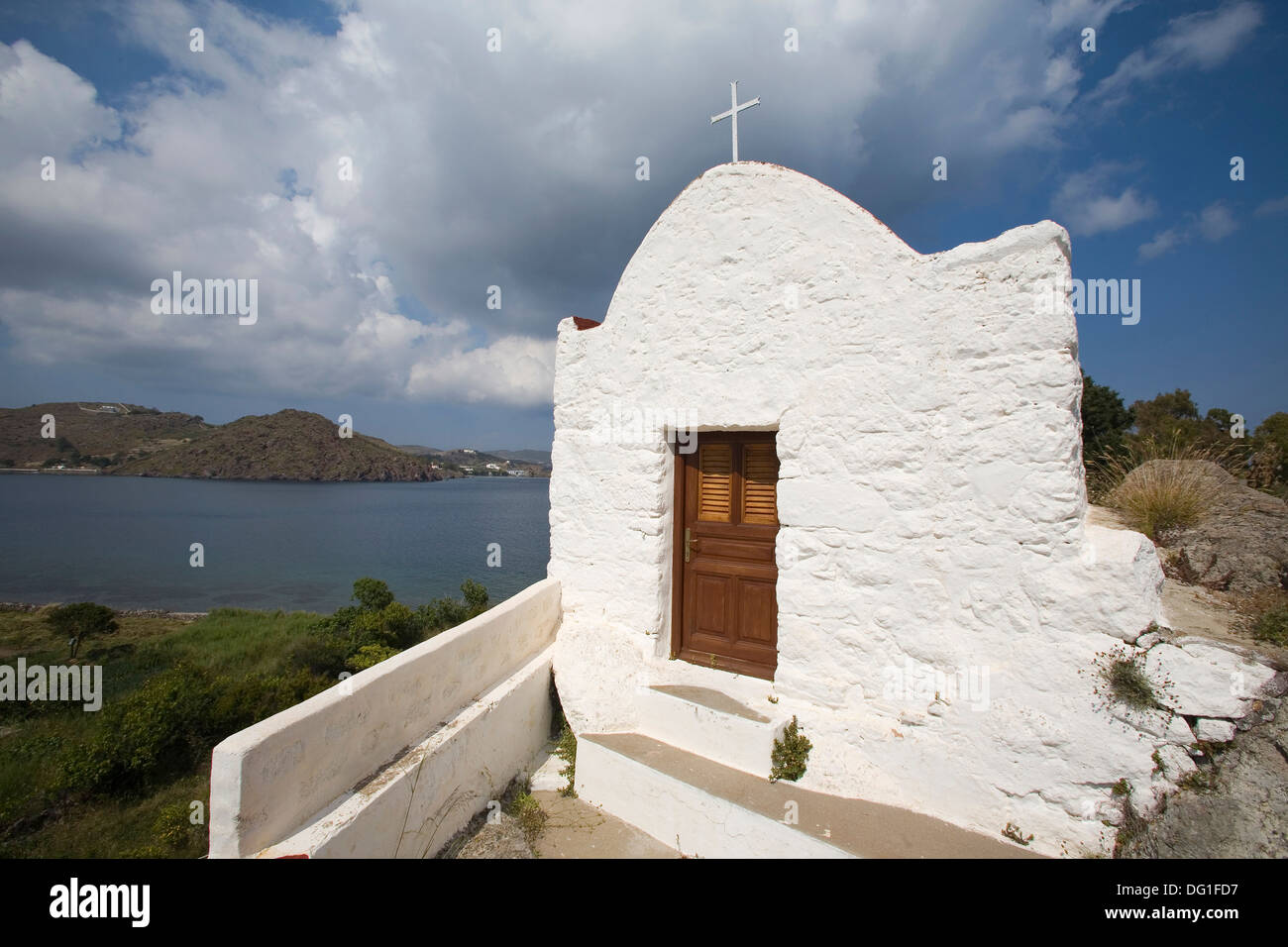 L'Europe, Grèce, îles du Dodécanèse, l'île de Patmos, église Banque D'Images
