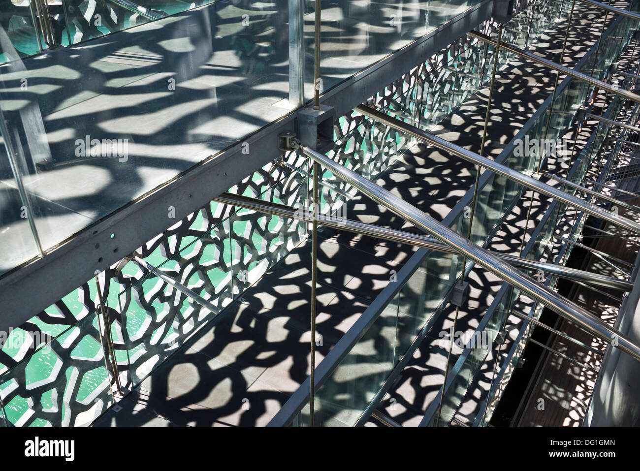 L'intérieur du MUCEM, musée des Civilisations de l'Europe et de la Méditerranée - Marseille, France Banque D'Images