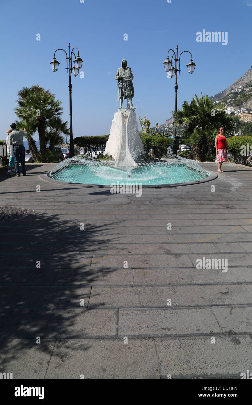 Statue de Flavio Gioia, Amalfi, Italie Banque D'Images