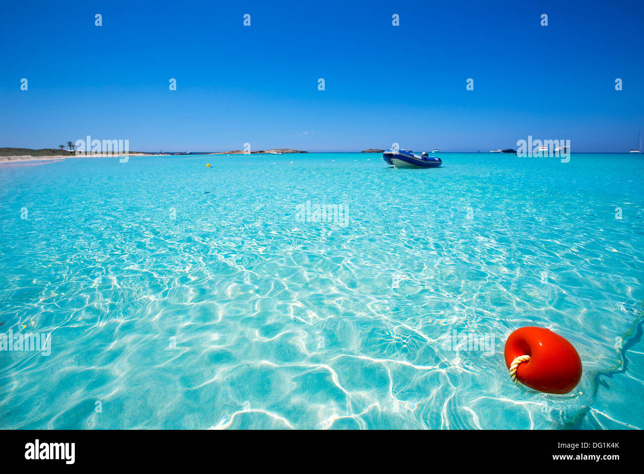 Illetes Illetas plage turquoise à Formentera Îles Baléares Banque D'Images