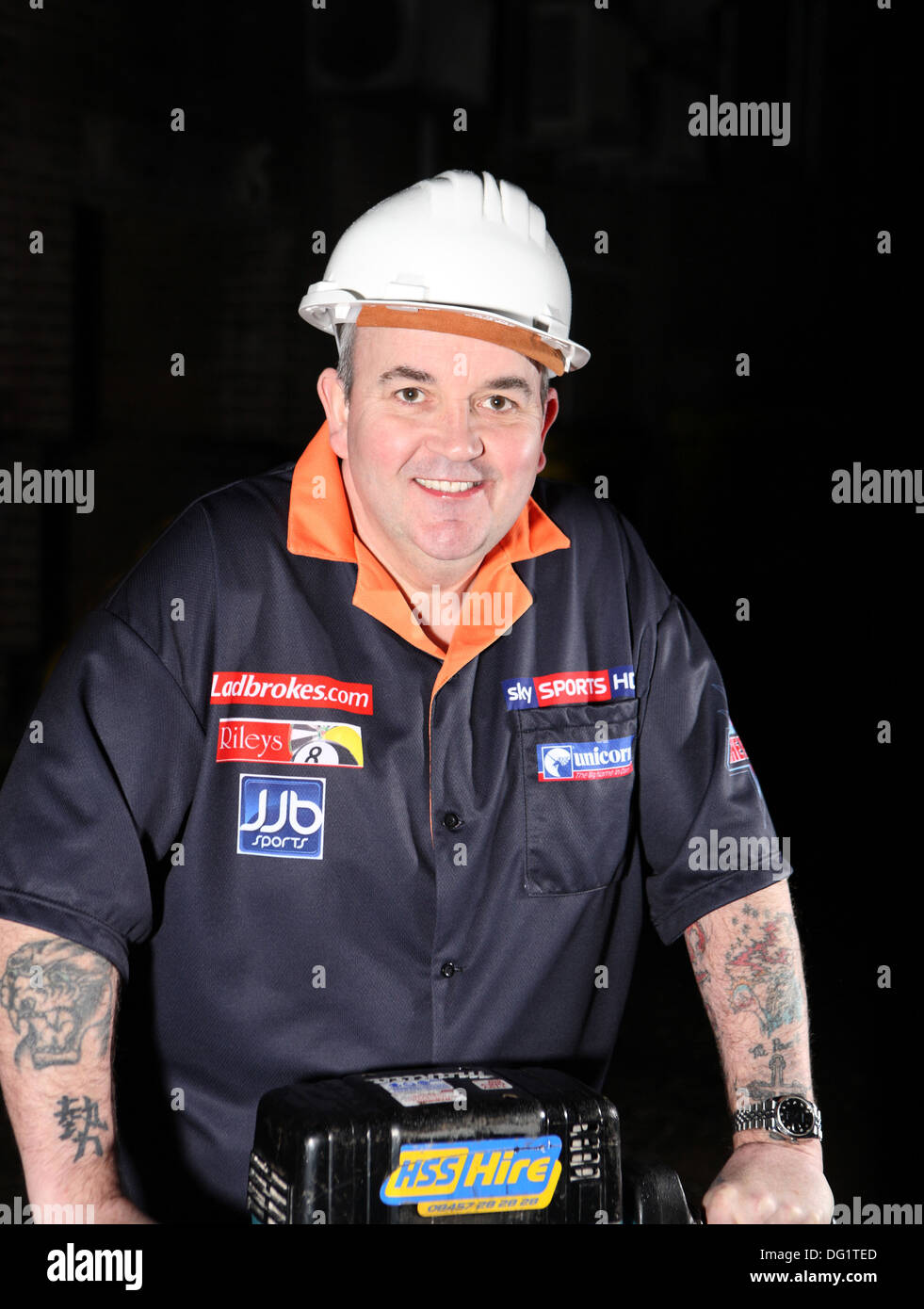 Phil Taylor joueur Banque D'Images