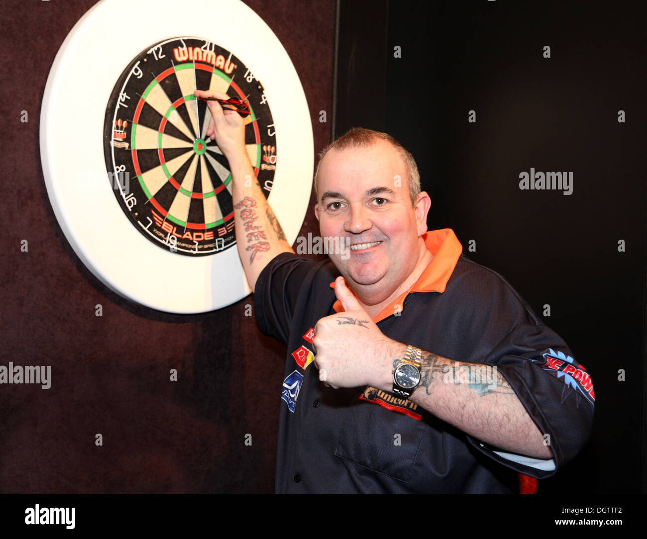 Phil Taylor joueur Banque D'Images