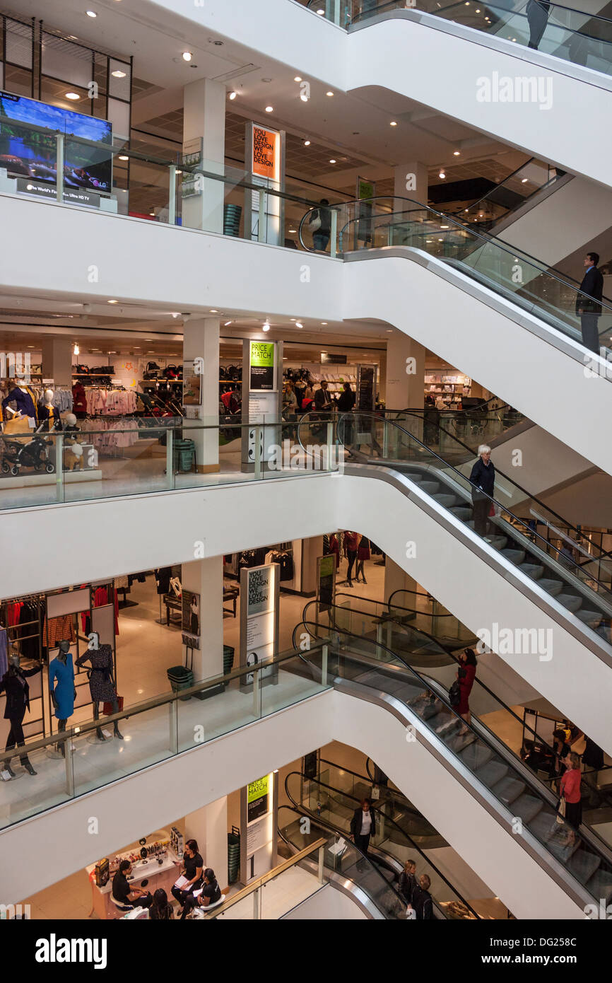 Grand magasin Peter Jones, de l'intérieur Banque D'Images