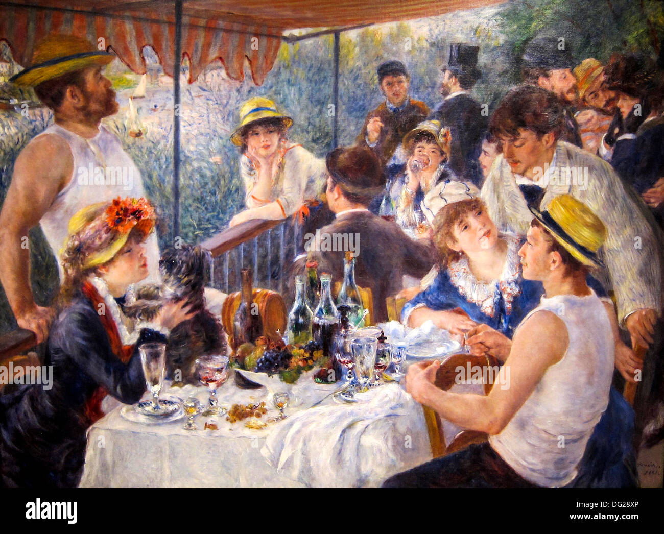 Le déjeuner des canotiers de Renoir 1880 Photo Stock - Alamy