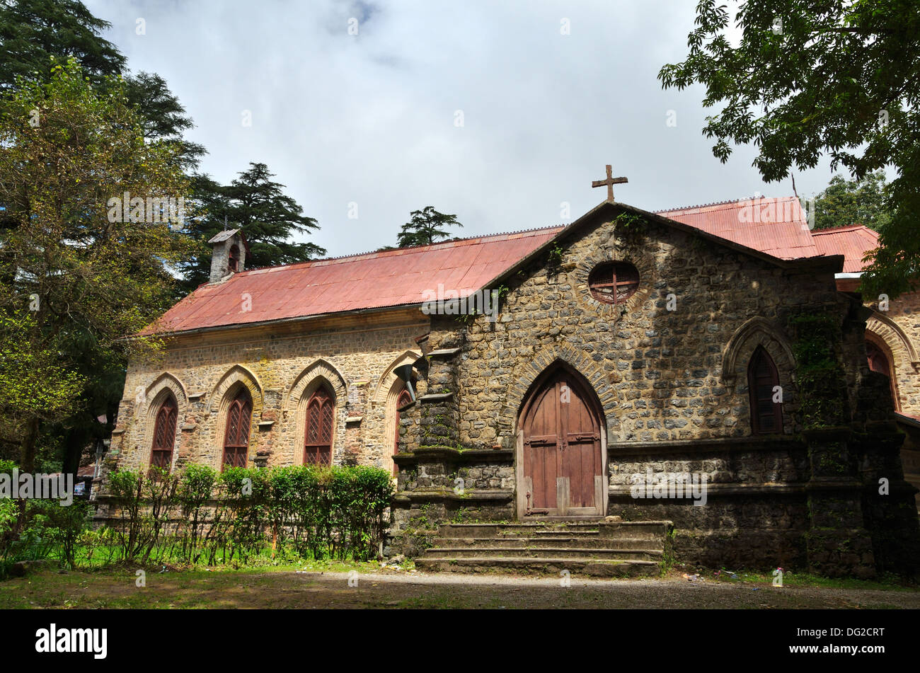 Vieille église coloniale britannique, l'église Saint Laurent, Uttarakhand, Inde, Nainital Banque D'Images