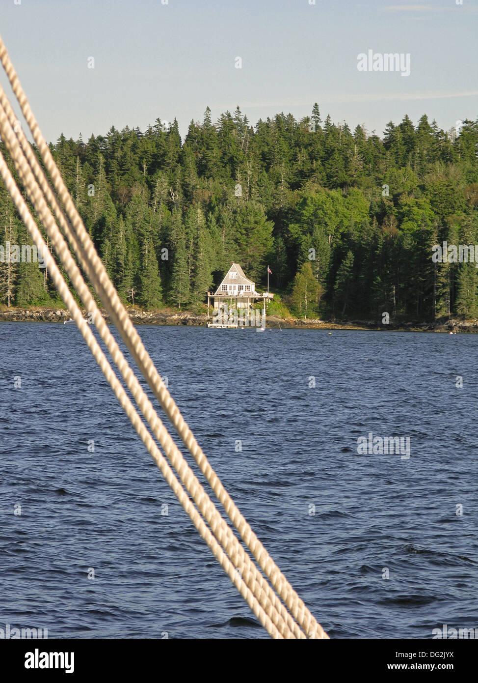 À Windjammers Penobscot Bay Maine Coast New England USA Banque D'Images