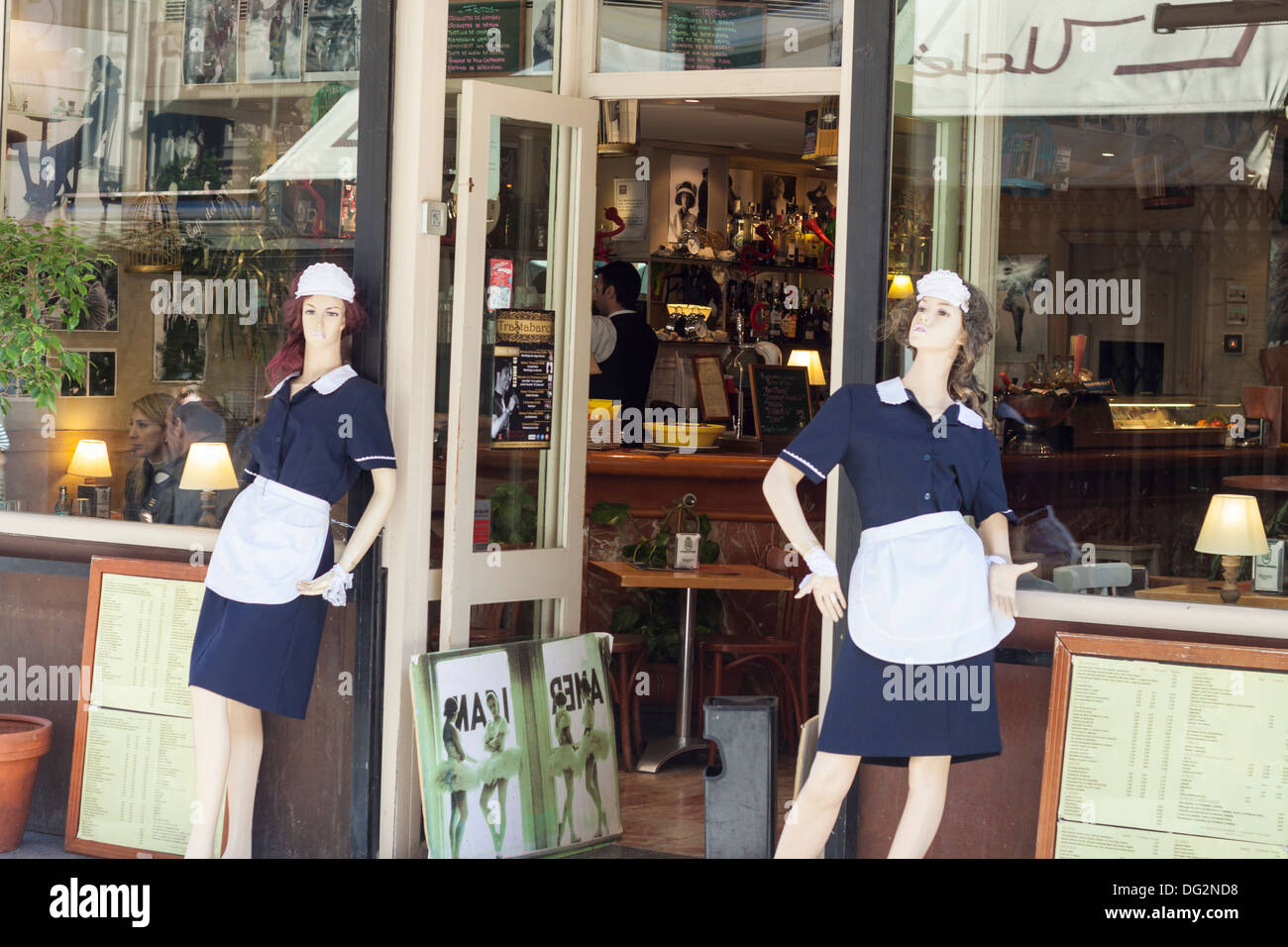 L'extérieur du restaurant espagnol à Séville, Andalousie, espagne. Banque D'Images