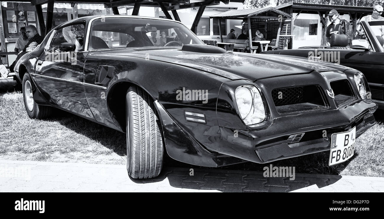 Pontiac Firebird, Trans-Am voiture (deuxième génération), noir et blanc Banque D'Images
