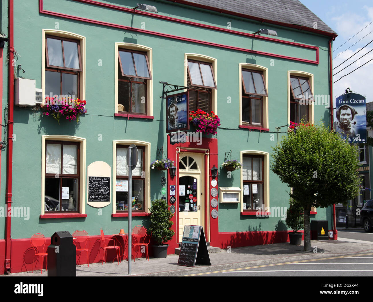 Tom Crean Fish et Restaurant à vins dans l'ouest de l'Irlande ville de Kenmare Banque D'Images
