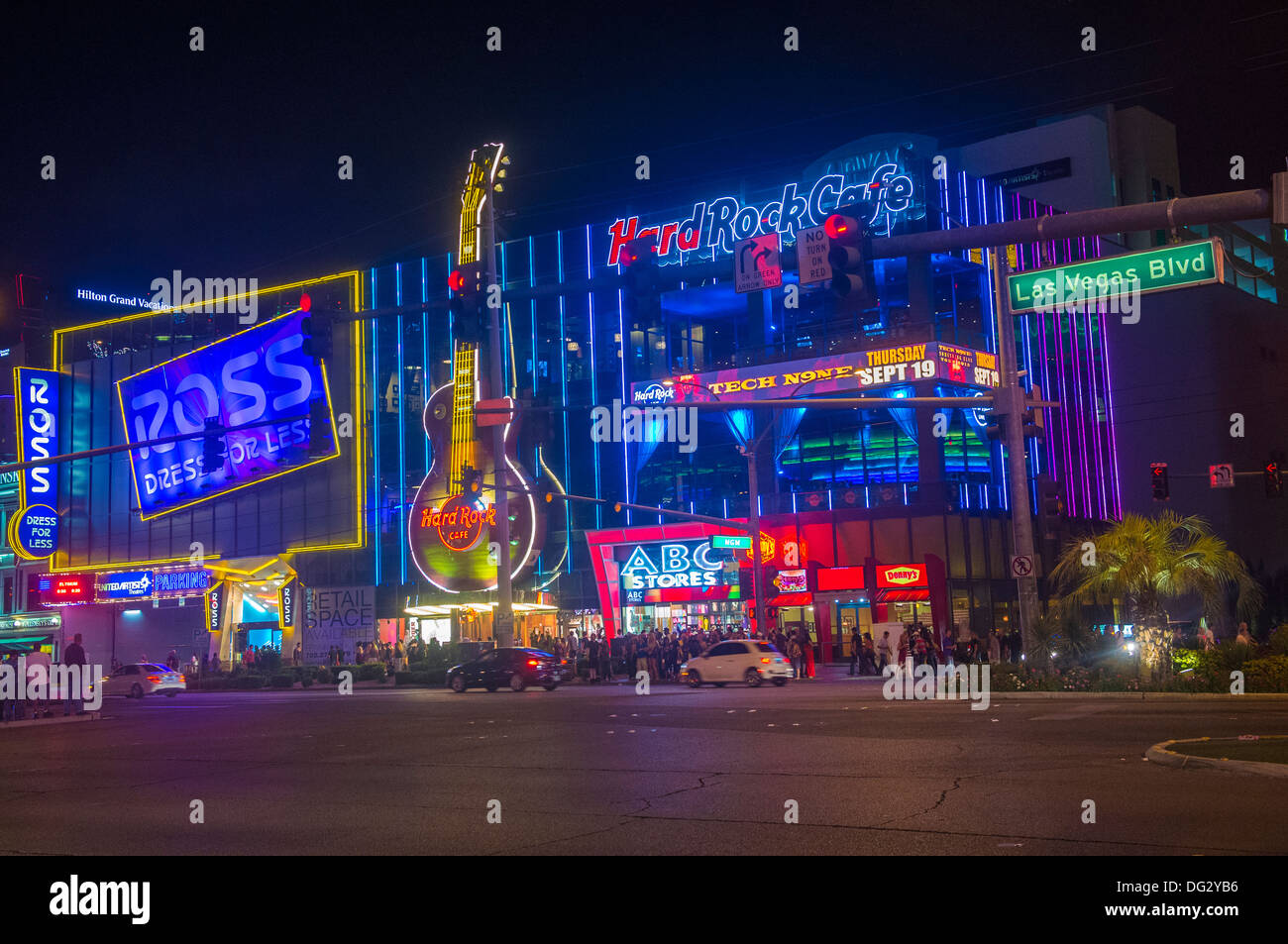 Vue sur le Strip de Las Vegas Banque D'Images