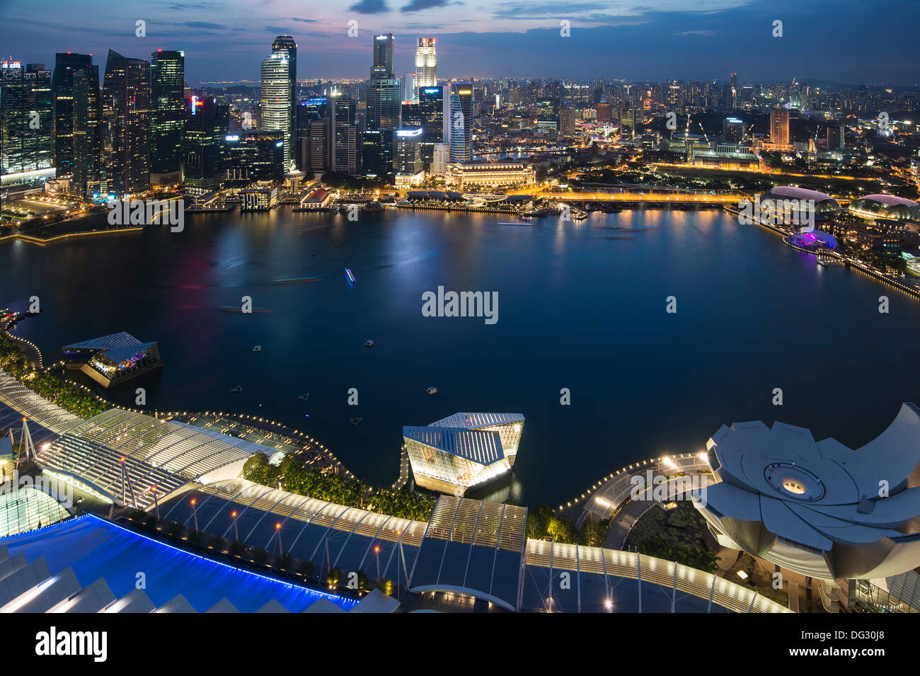 Paysage urbain de Singapour Banque D'Images