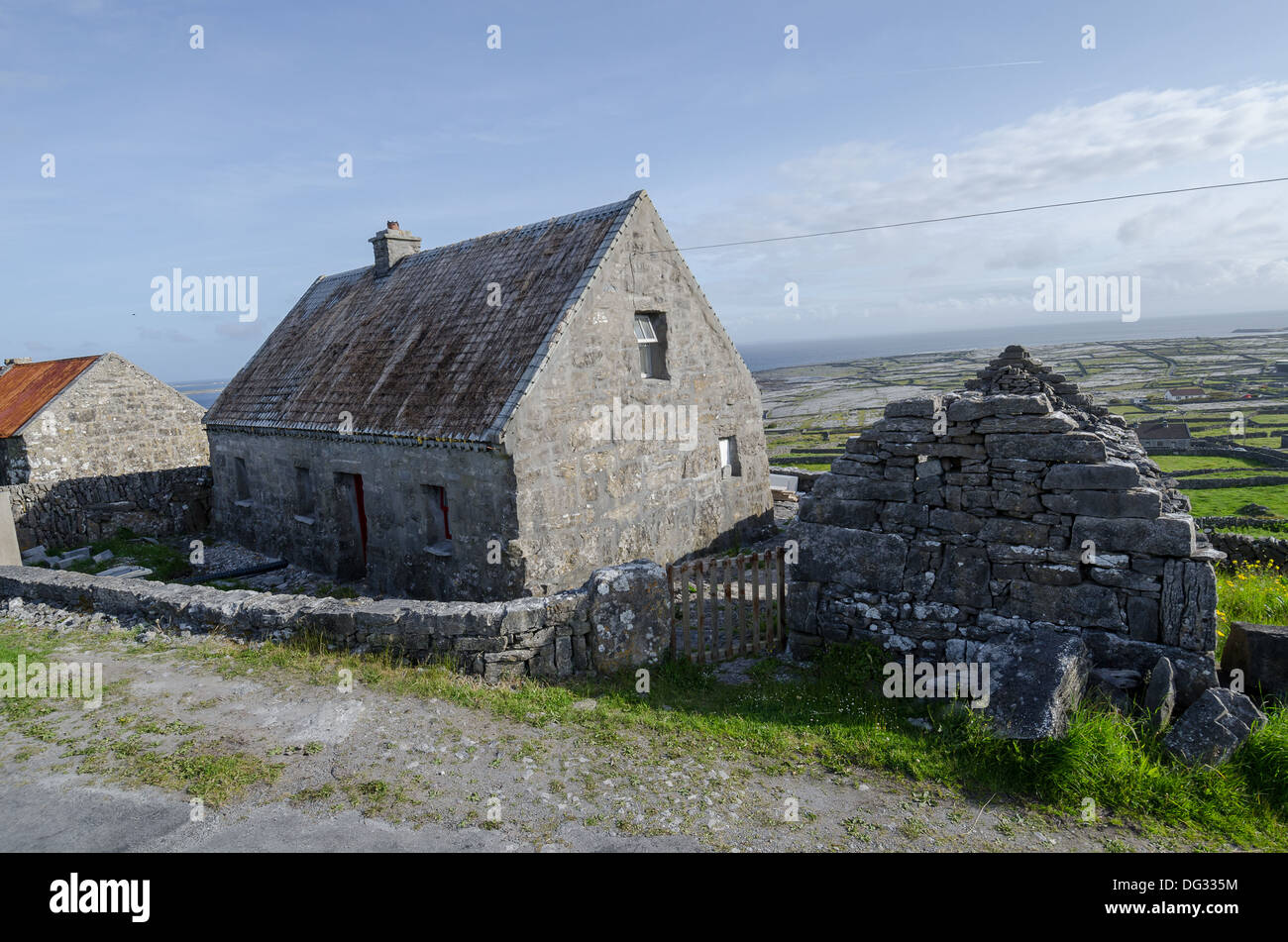 L'inis meain, les îles d'Aran, Irlande Banque D'Images