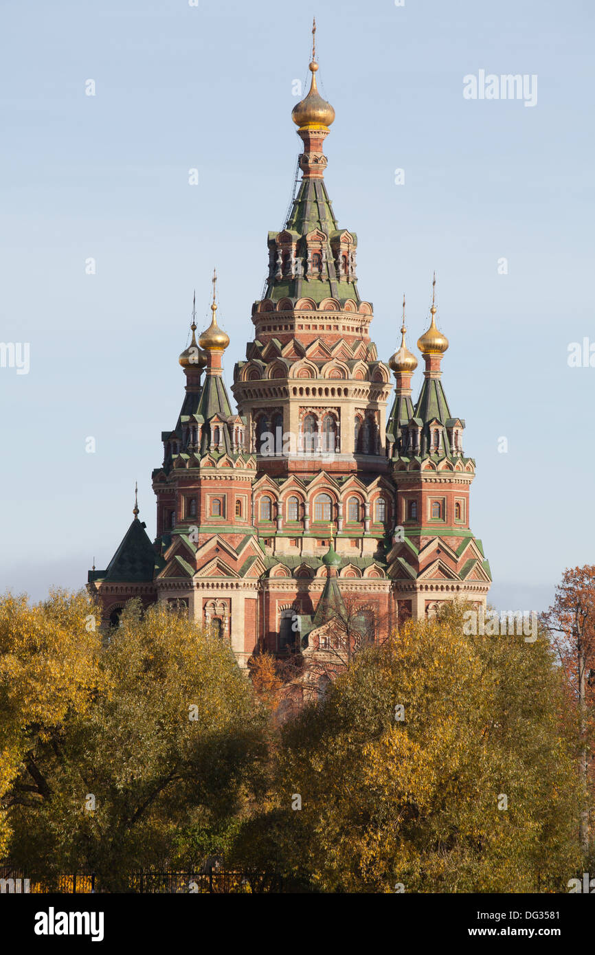 Sts. Pierre et Paul, Cathédrale, Petergof, Saint Petersburg, Russie. Banque D'Images