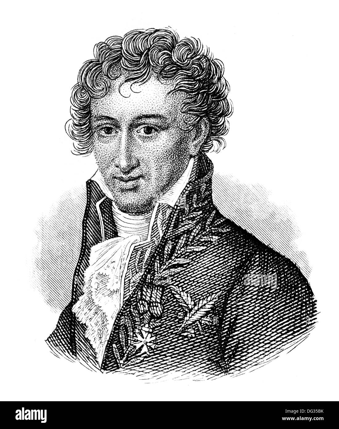 Jean Léopold Nicolas Frédéric Cuvier ou Georges Cuvier, 1769-1832, un zoologiste, et naturaliste français Banque D'Images