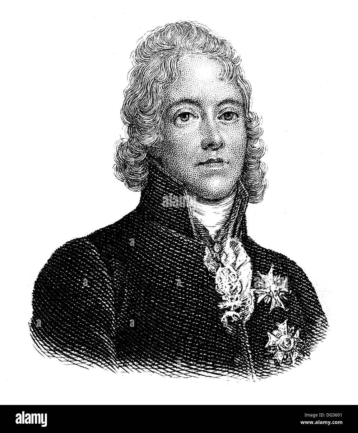 Portrait de Charles-Maurice de Talleyrand-Perigord, 1754 - 1838, un diplomate et homme politique français Banque D'Images