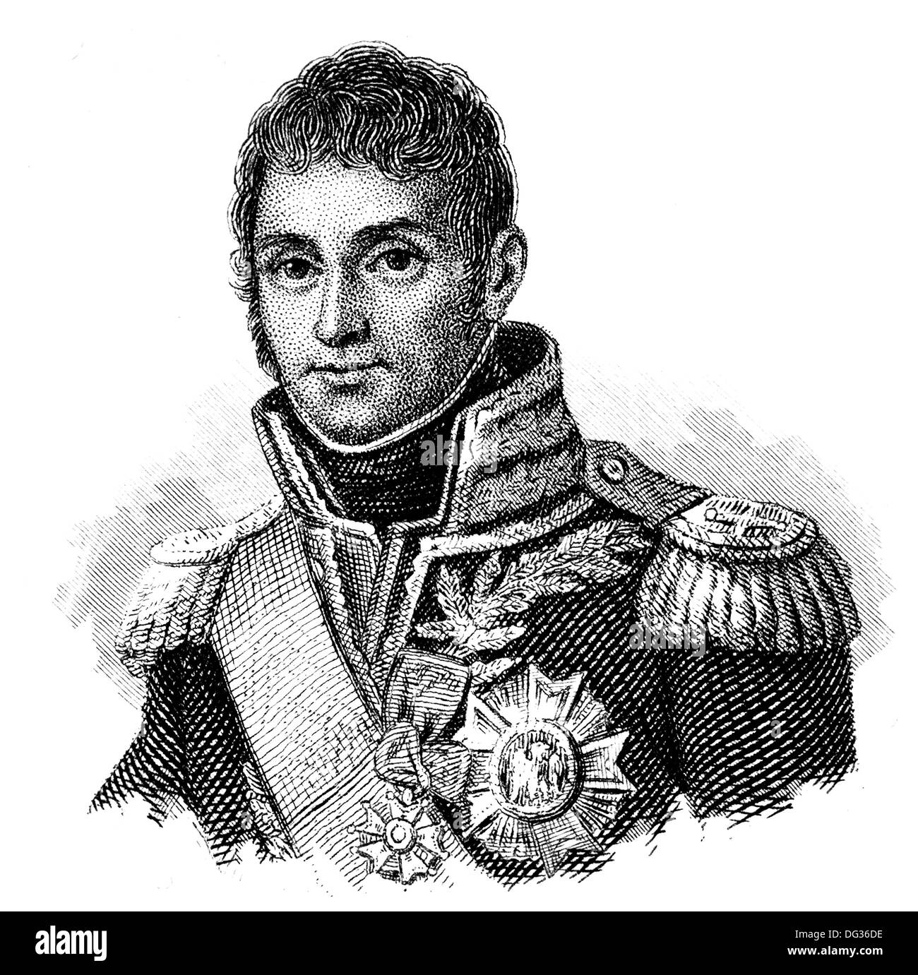 André Masséna ou Andrea Masséna, duc de Rivoli, 1er Prince d'Essling, 1758-1817, un commandant militaire français pendant la Revo Banque D'Images