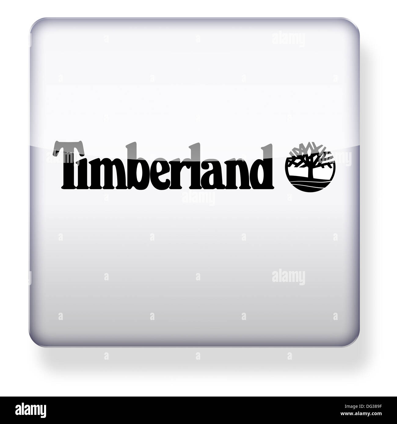 Logo Timberland comme une icône de l'application. Chemin de détourage inclus. Banque D'Images