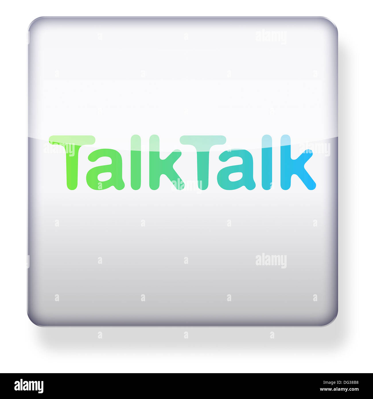 TalkTalk logo comme une icône de l'application. Chemin de détourage inclus. Banque D'Images