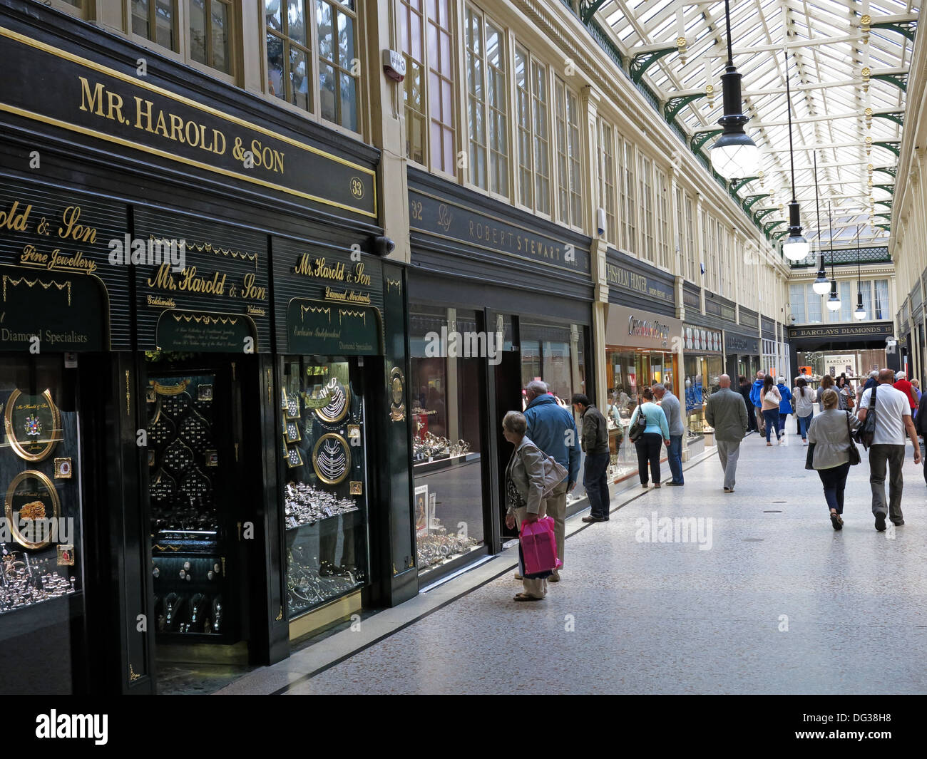 M. Harold & Sons shop dans l'Argyll Arcade Glasgow victorien shopping mall , Ecosse, Royaume-Uni Banque D'Images
